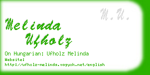 melinda ufholz business card
